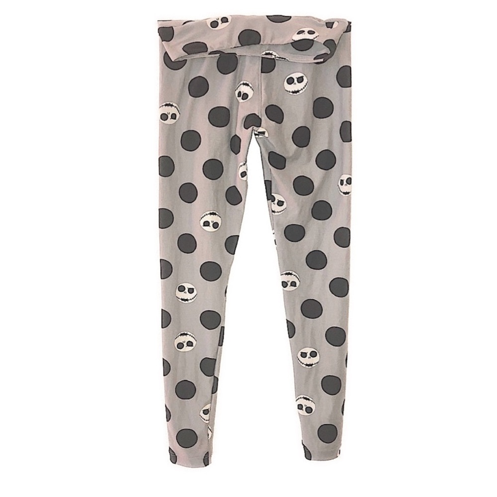 LuLaRoe Disney Nightmare Before Christmas Jack Skellington Gray Black Leggings